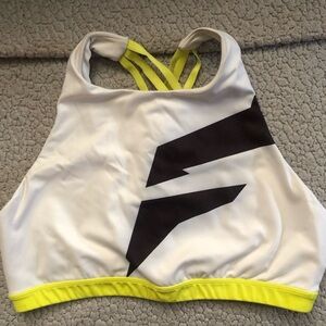 Flag Nor Fail White and Yellow Sports Bra